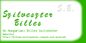 szilveszter billes business card